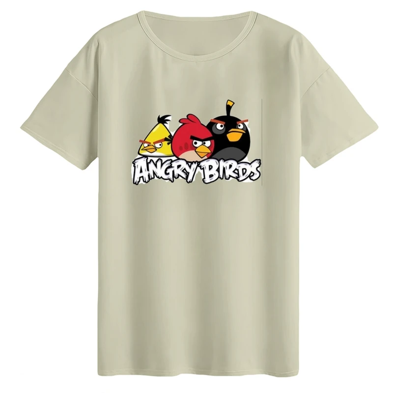 تی‌شرت لانگ آستین کوتاه زنانه مدل angry birds کد 2