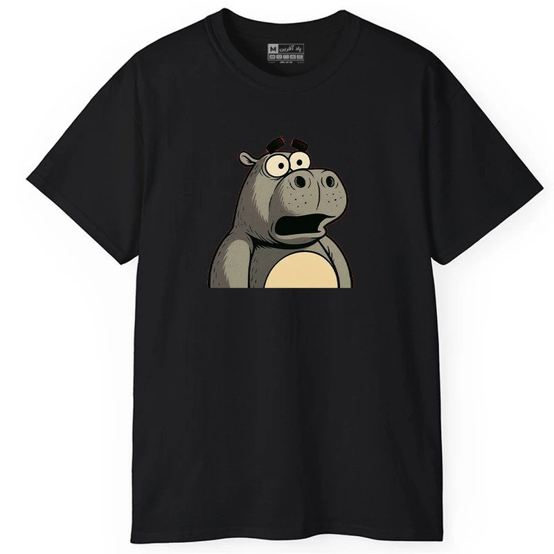 تی‌شرت آستین کوتاه مردانه پاد آفرین مدل PT569 رنگ مشکی