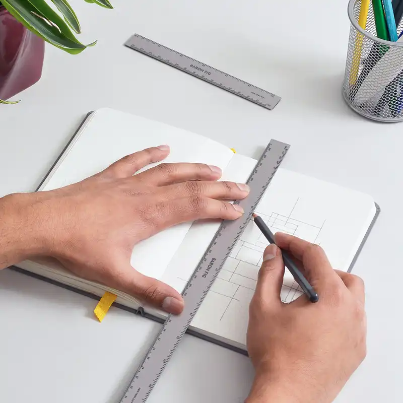 خط کش 40 سانتی متری مدل آلومینیومی کد AL- 40