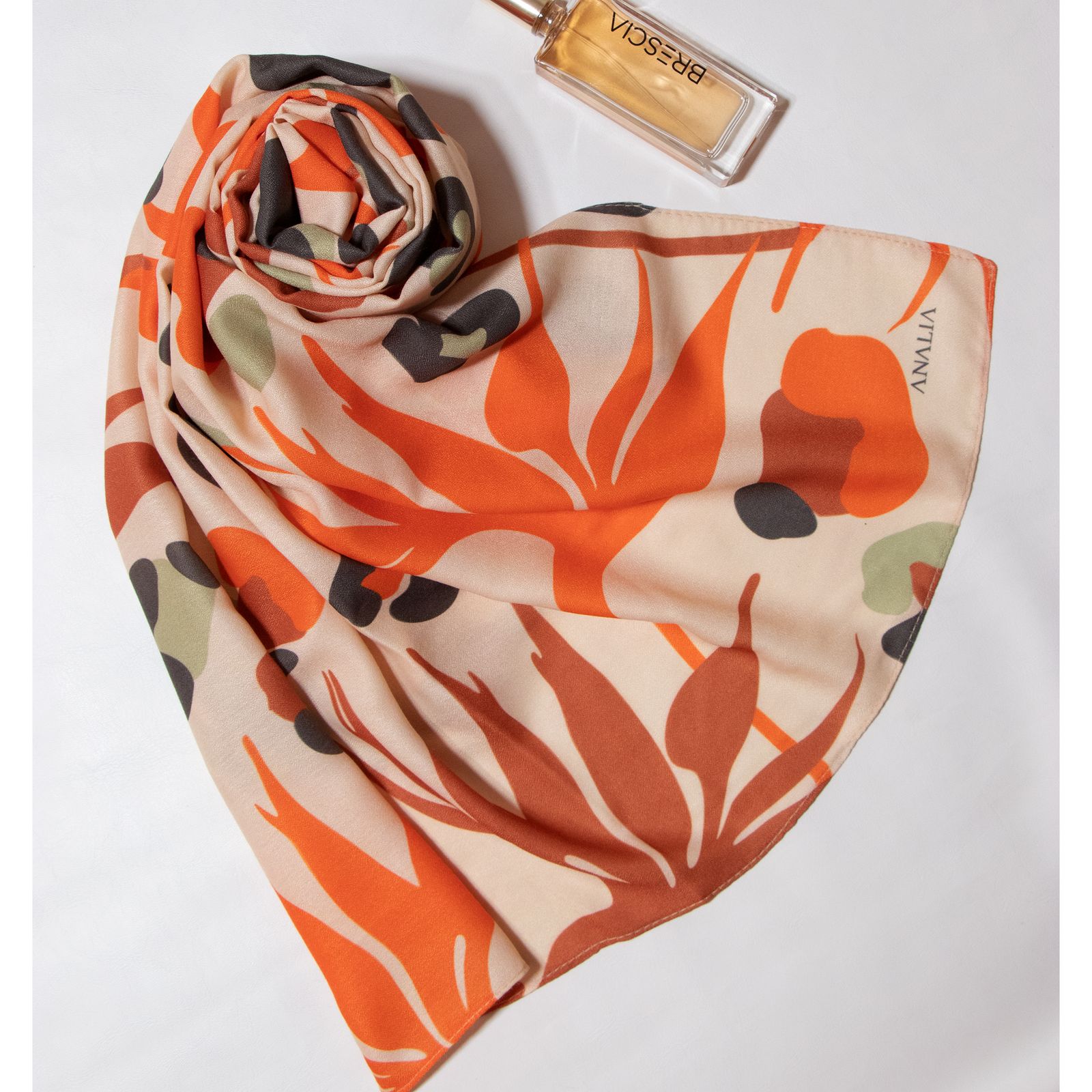 شال زنانه مدل نخی تابستانه خنک پلنگی کد a-1807 -  - 7