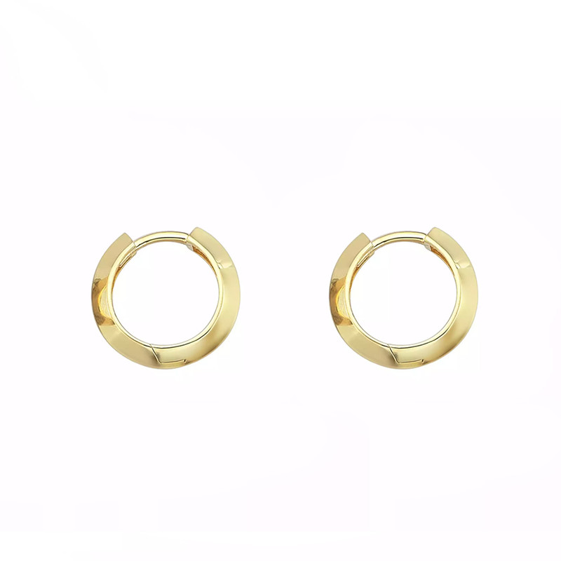گوشواره طلا 18 عیار زنانه روبی آرت گالری مدل کلیپسی دایره 