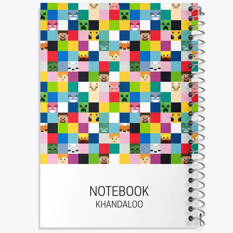 دفتر نت موسیقی 50 برگ خندالو مدل ماینکرافت (Minecraft) کد N541