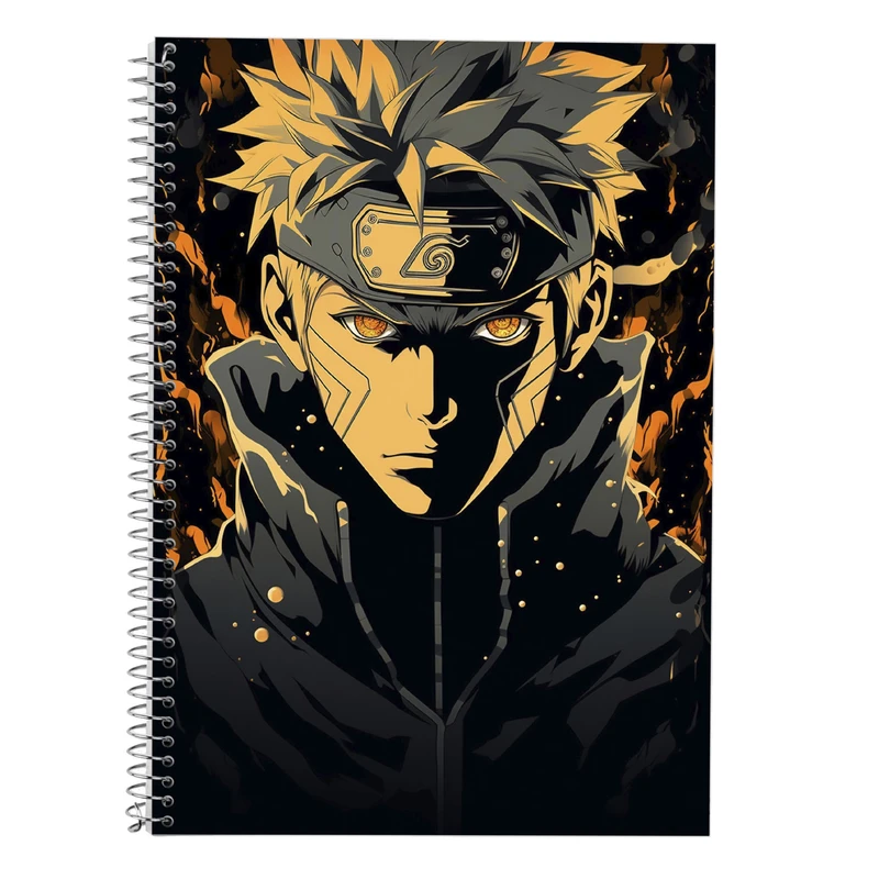 دفتر زبان 50 برگ مدوپد مدل سه خط طرح Naroto کد DF11224