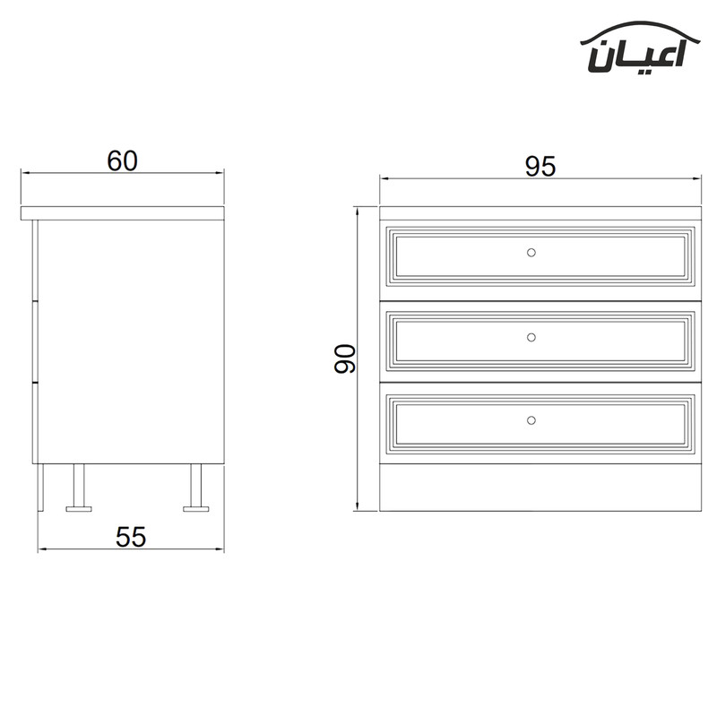 کابینت آشپزخانه اعیان مدل FH CW21