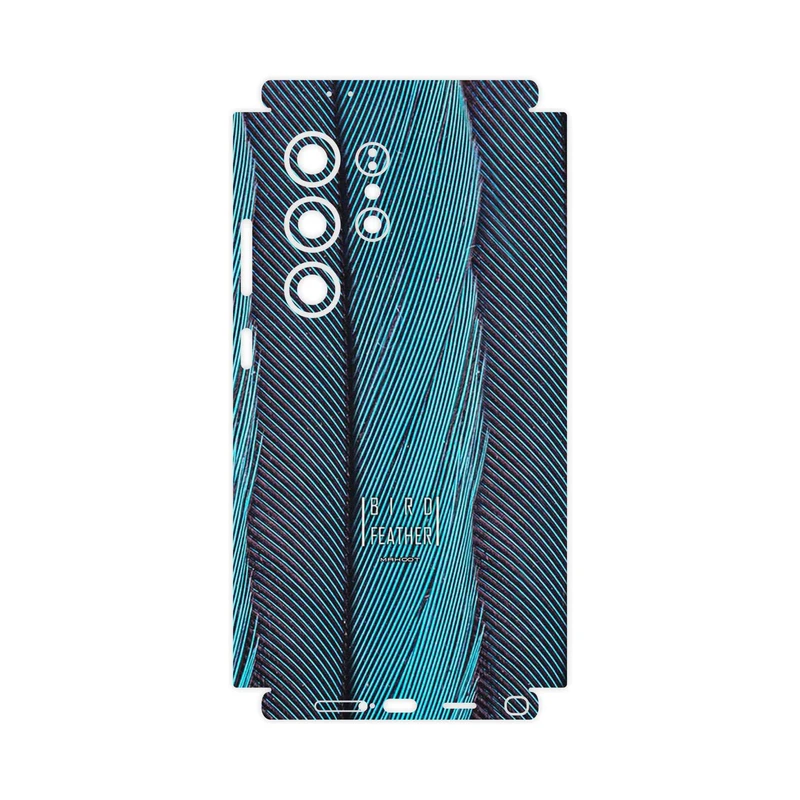 برچسب پوششی ماهوت مدل Turquoise feathers-FullSkin مناسب برای گوشی موبایل سامسونگ Galaxy S24 Ultra