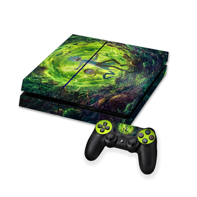 برچسب کنسول بازی پلی استیشن 4 FAT کایمون مدل RICK AND MORTY کد p4f064