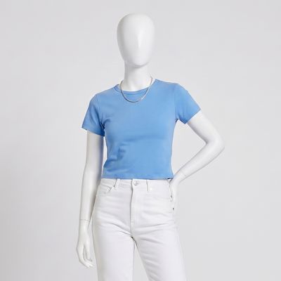 کراپ تی‌شرت زنانه نخی دیفکتو مدل 8683526323581
