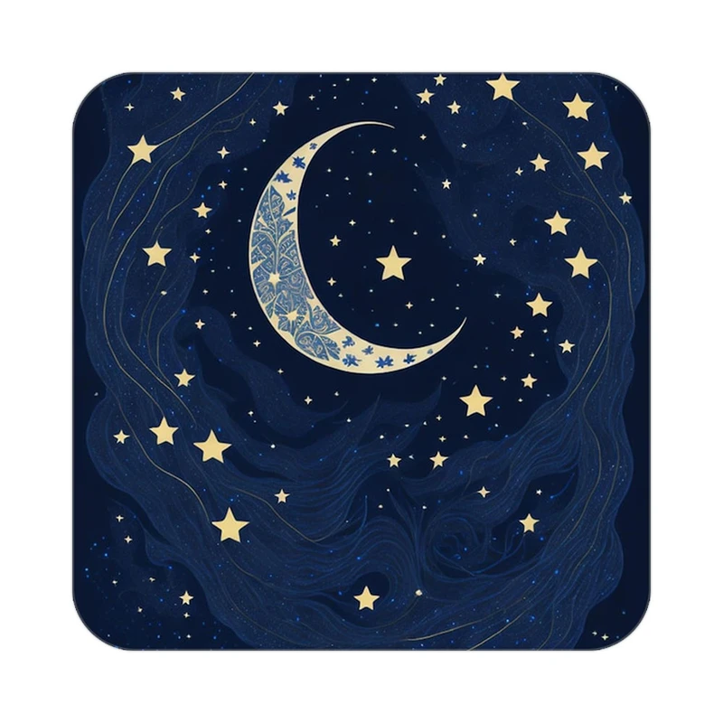 زیر لیوانی کاکتی طرح ماه و ستاره مدل mp52706