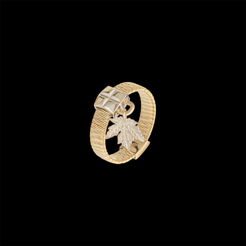 انگشتر طلا 18 عیار زنانه لیلیوم‌ گلد مدل DRC46-30d طرح برگ