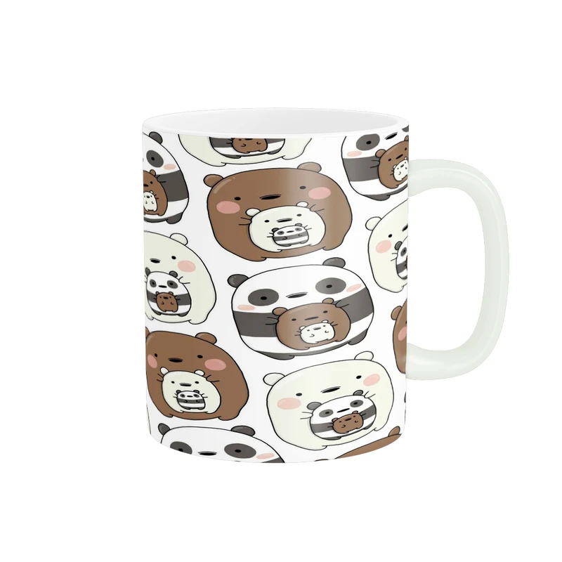 ماگ پاد آفرین مدل فانتزی طرح کارتونی سه خرس کله پوک کد p12102