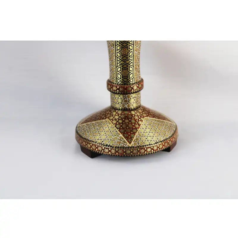 ست آینه و شمعدان خاتم کاری مدل سلطنتی کد 5001