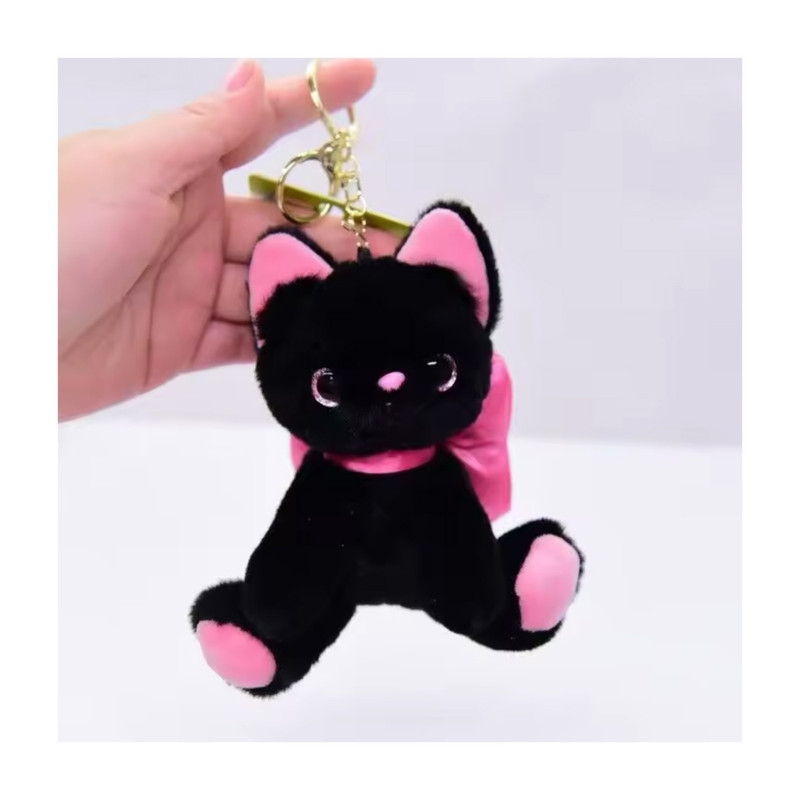 آویز عروسکی طرح گربه پاپیونی مدل 765