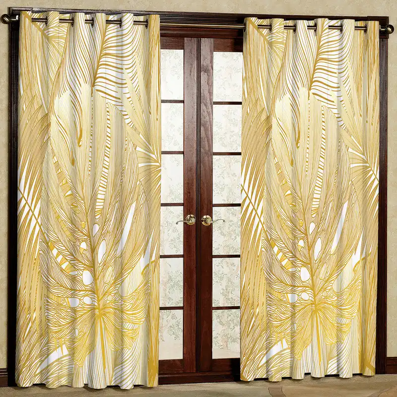 پرده مدل برگ طرح دار مخمل پانچی کد 2650 سایز 200x140 سانتی متر