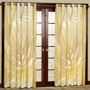 پرده مدل گلبرگ رنگ هازان پانچی کد 2650 سایز 140x200 سانتی متر