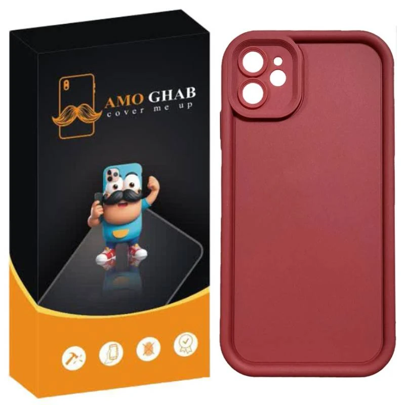 کاور عمو قاب مدل سیلیکونی سولید مناسب برای گوشی موبایل اپل iPhone 12