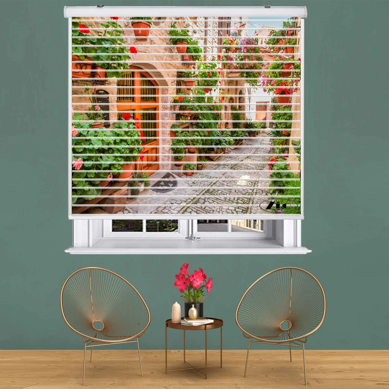 پرده زبرا زیو مدل سیلوئتL-5045 سایز 150x150 سانتی متر