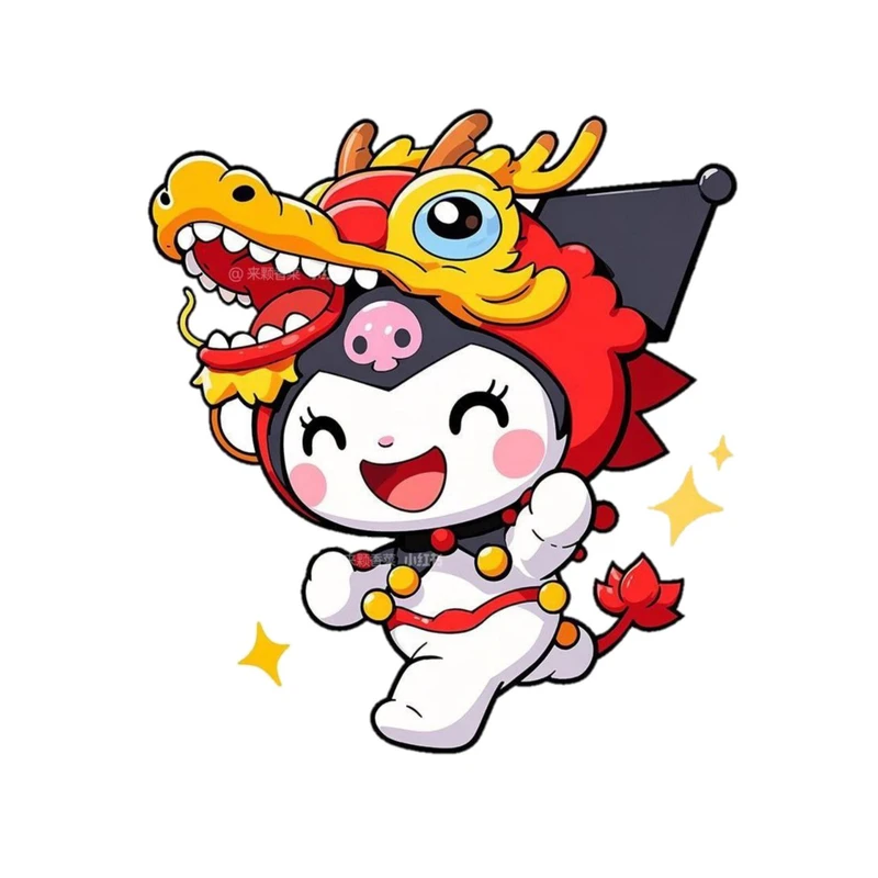 استیکر پارچه و لباس پاد آفرین مدل کارتونی کورومی kuromi کد 444