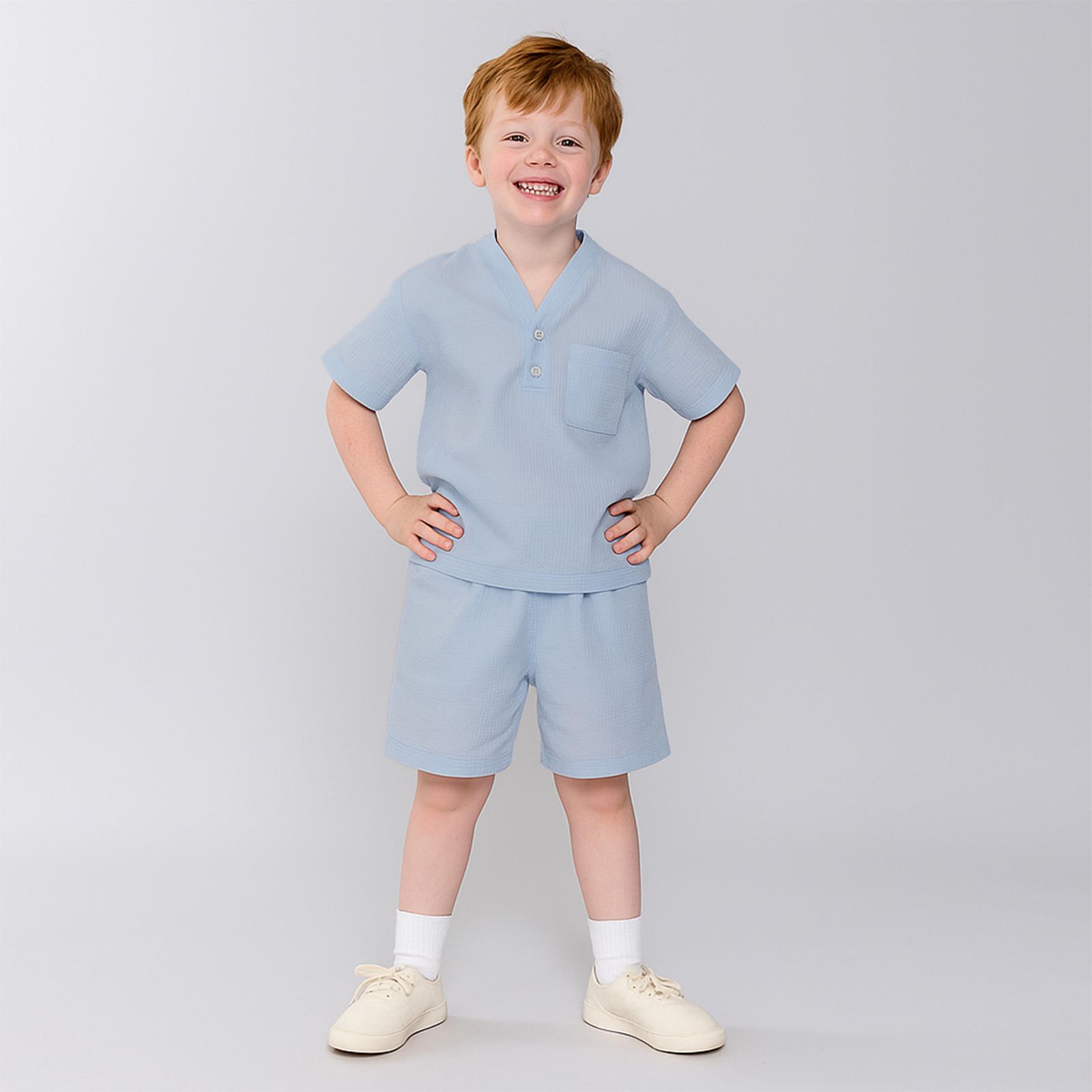 ست تی شرت و شلوارک پسرانه مادر مدل Toni - - 1