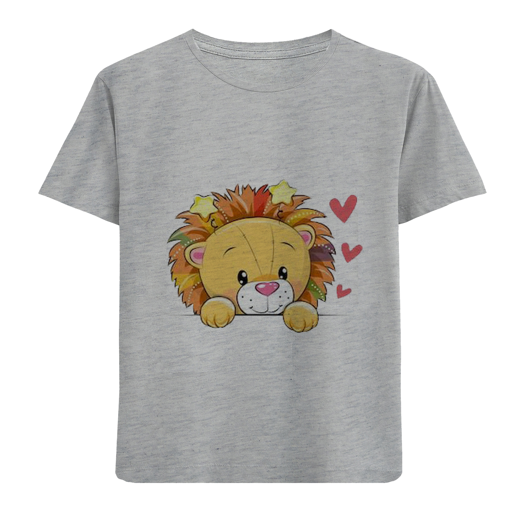 تی شرت آستین کوتاه پسرانه مدل بچه شیر D461 