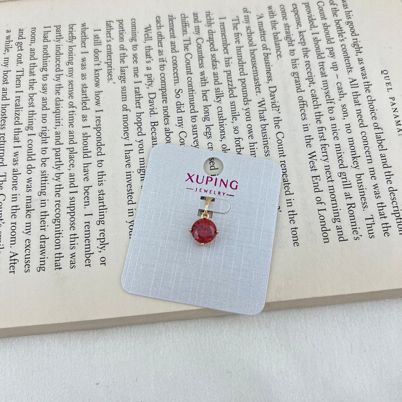 آویز گردنبند زنانه ژوپینگ مدل یاقوت کد N4559