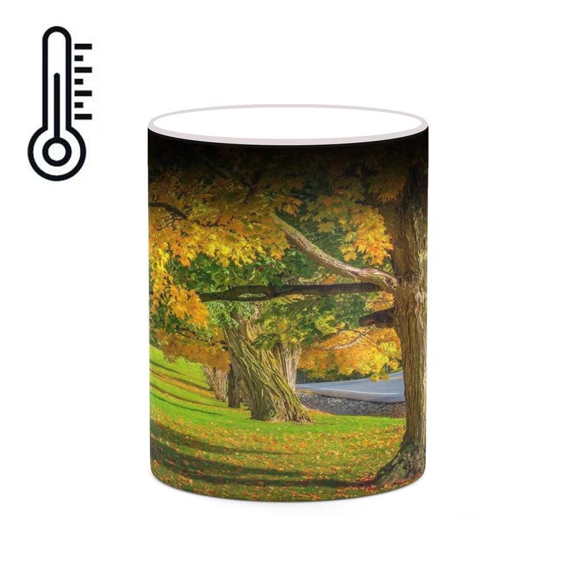 ماگ حرارتی کاکتی مدل منظره پاییزی کد mgh18543