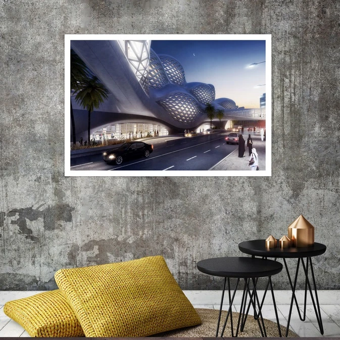 تابلو بکلیت طرح معماری مدرن مدل قاب شاسی W-s8085