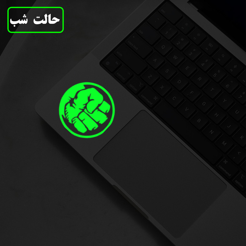 استیکر تزئینی موبایل و تبلت مدل شبنما طرح مشت هالک