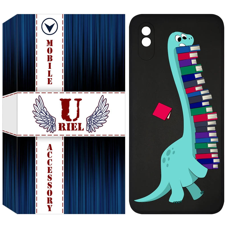 کاور یوریل مدل KSH کد 17 طرح دایناسور کتابخوان مناسب برای گوشی موبایل شیائومی Redmi 9A / Redmi 9AT