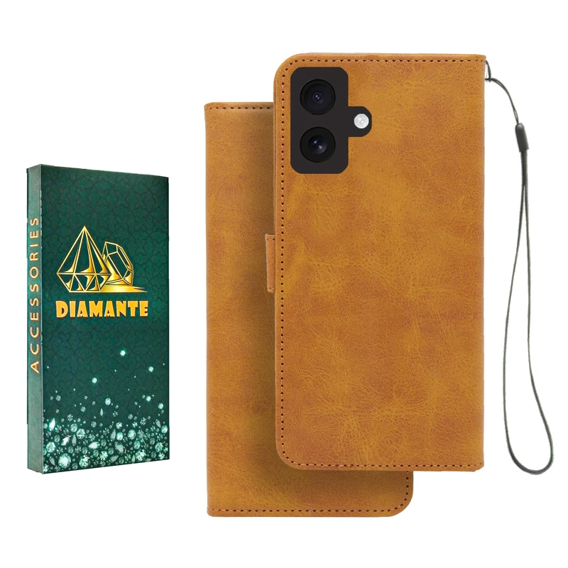 کیف کلاسوری دیامانته مدل Mortand Gn مناسب برای گوشی موبایل اپل iPhone 16 به همراه بندآویز