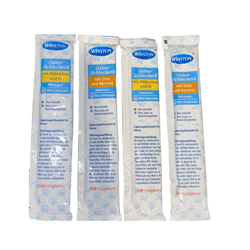 بستنی گربه وینستون مدل Hahnchen و Ente وزن 10 گرم مجموعه 4 عددی