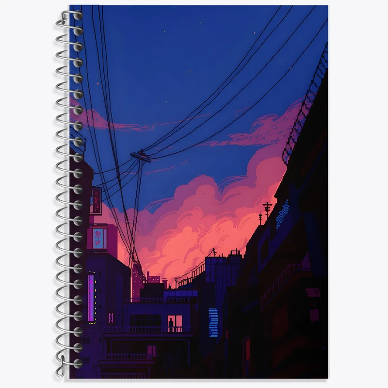 دفتر نت موسیقی 50 برگ خندالو طرح منظره غروب کد F5282