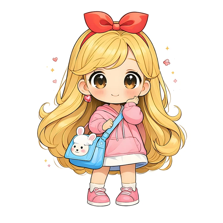 استیکر پارچه و لباس پاد آفرین مدل کارتونی کیوت عروسکی دخترانه کد S5226