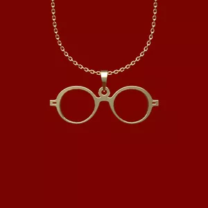 گردنبند طلا 18 عیار زنانه مدوپد مدل عینک کد Q2-1-1177