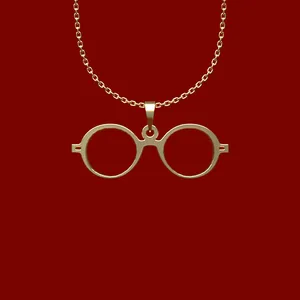 گردنبند طلا 18 عیار زنانه مدوپد مدل عینک کد Q2-1-1177