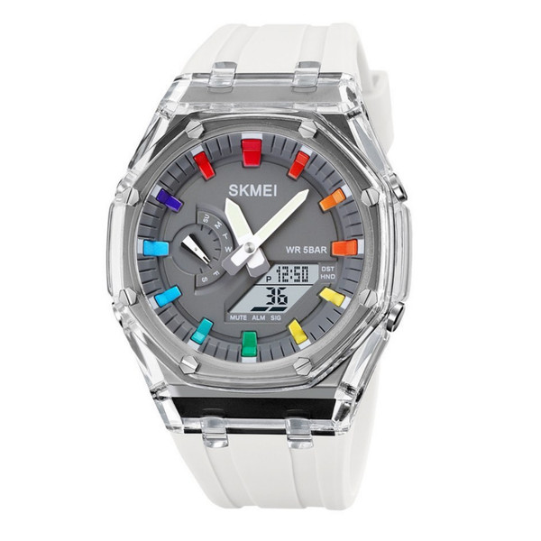 ساعت مچی عقربه ای اسکمی مدل دو زمانه بند پیو کرنوگراف کد 2100