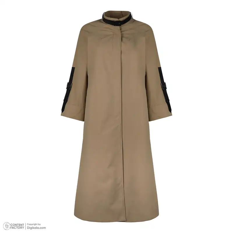بارانی زنانه عصر جدید مدل 4007-7 رنگ نسکافه ای