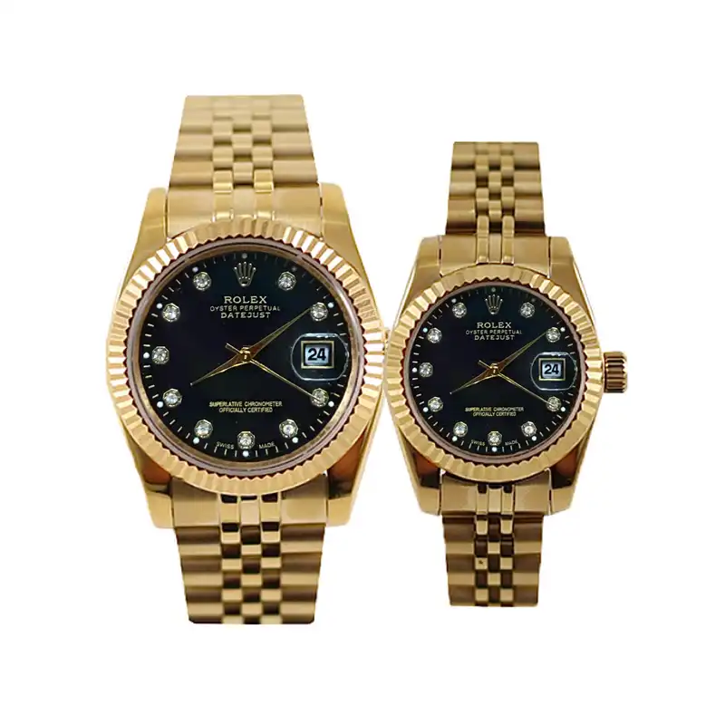 ست ساعت مچی عقربه ای زنانه و مردانه مدل دیت جاست