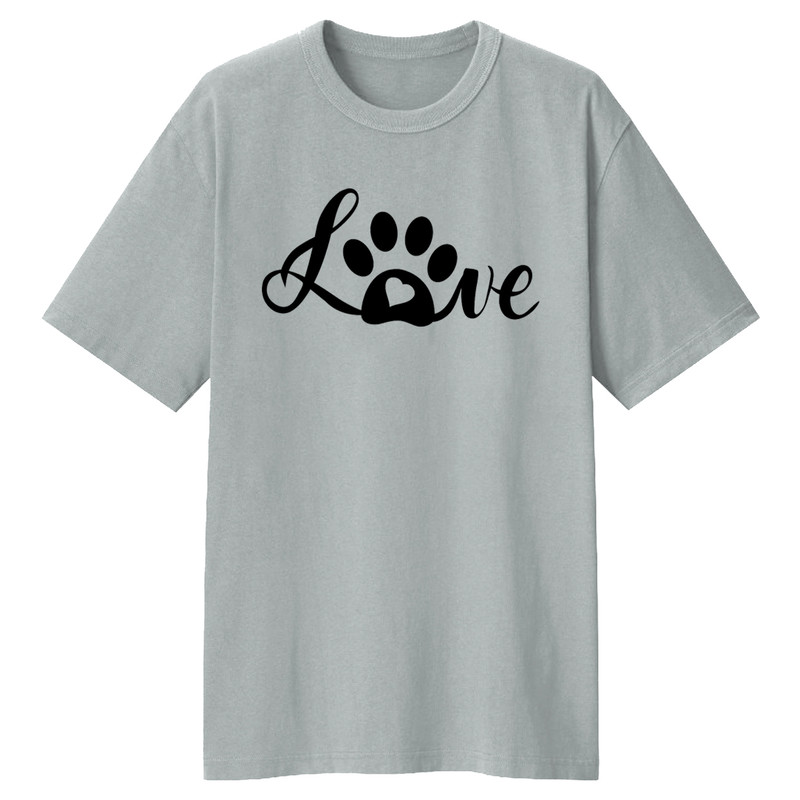 تی شرت لانگ زنانه مدل love کد L154 رنگ طوسی