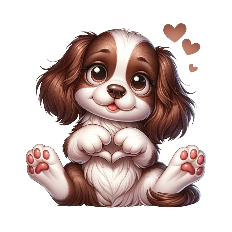 استیکر پارچه و لباس پاد آفرین مدل سگ کیوت فانتزی بامزه کارتونی کد S2788