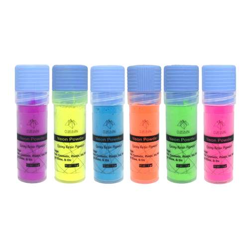 پودر رنگ رزین اپوکسی اوریران مدل Neon Powder حجم 15 میلی لیتر بسته 6 عددی