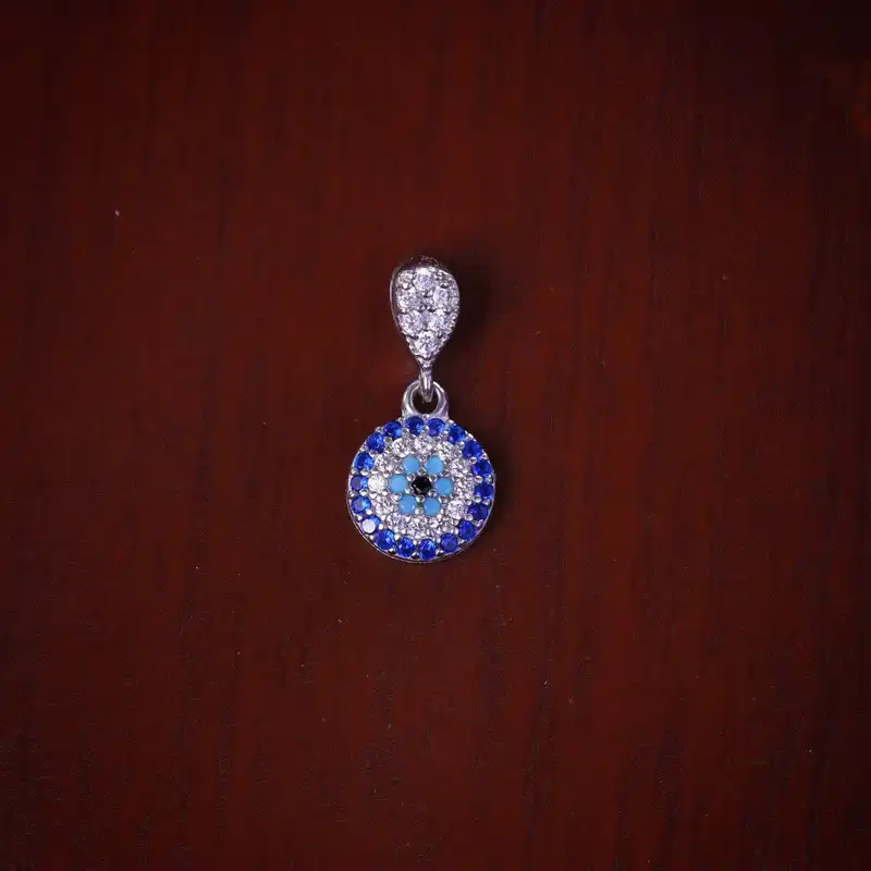 آویز گردنبند نقره زنانه جی تی ای مدل چشم نظر