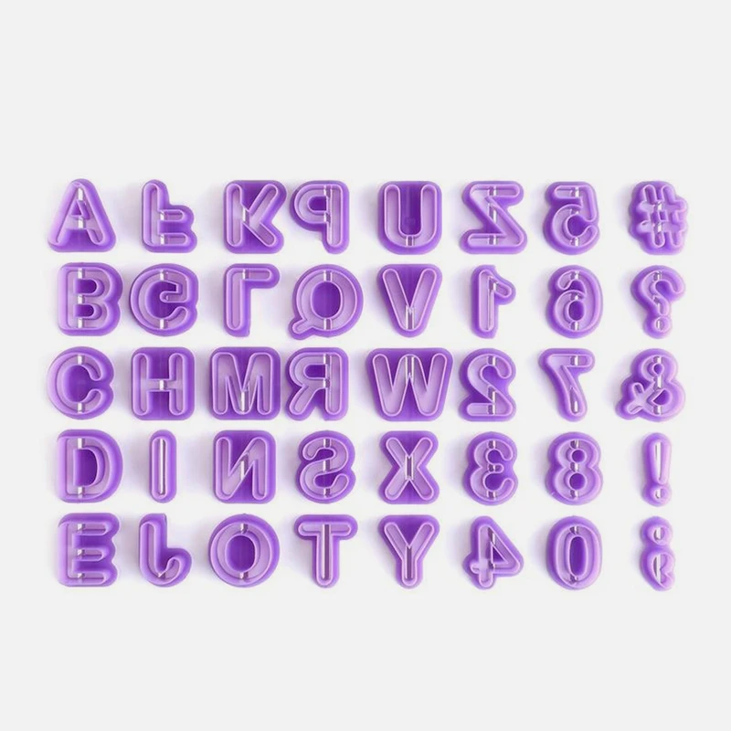 کاتر شیرینی پزی مدل زیمینگ سی طرح حروف انگلیسی بسته 40 عددی 