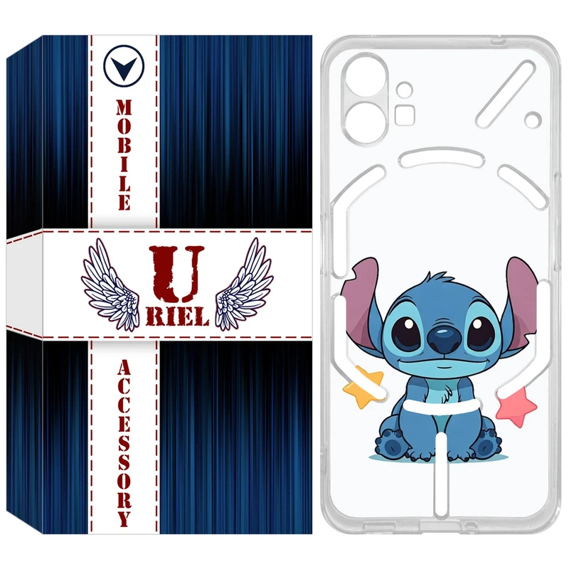 کاور یوریل مدل Clear کد 70 طرح استیچ مناسب برای گوشی موبایل ناتینگ فون Nothing Phone 1