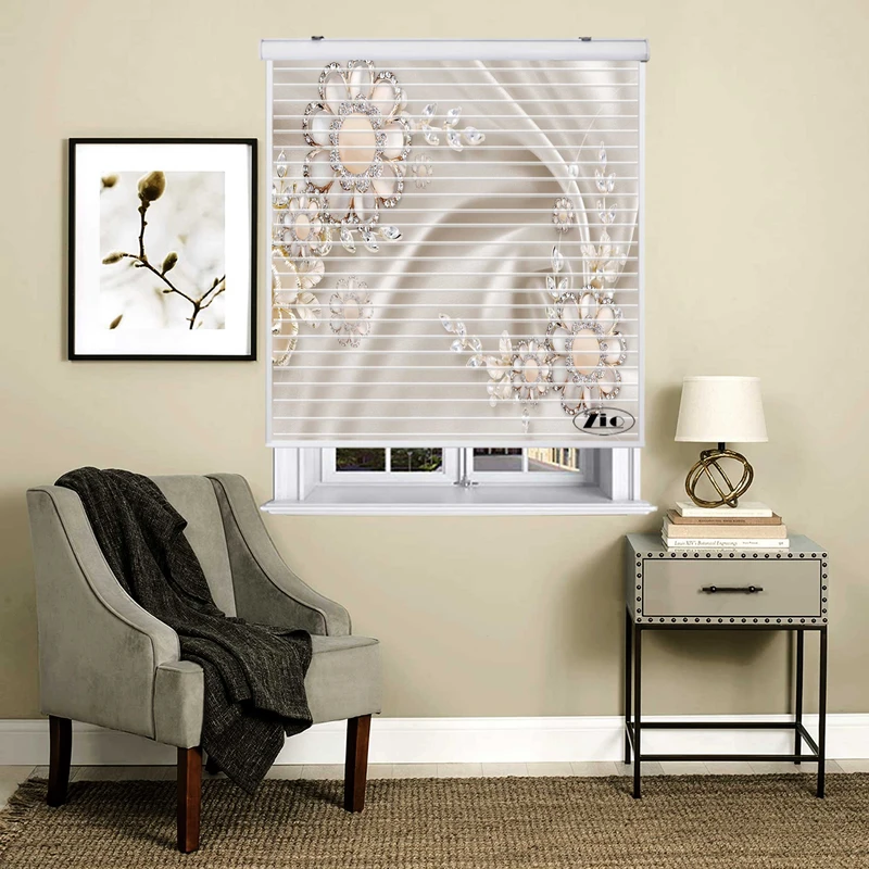 پرده زبرا زیو مدل سیلوئت 3D1290 سایز 150x150 سانتی متر