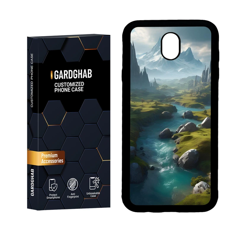 کاور گارد قاب مدل دور ژله ای هنری مناسب برای گوشی موبایل سامسونگ Galaxy J7 Pro