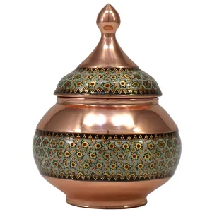قندان خاتم کاری مسی کد 01