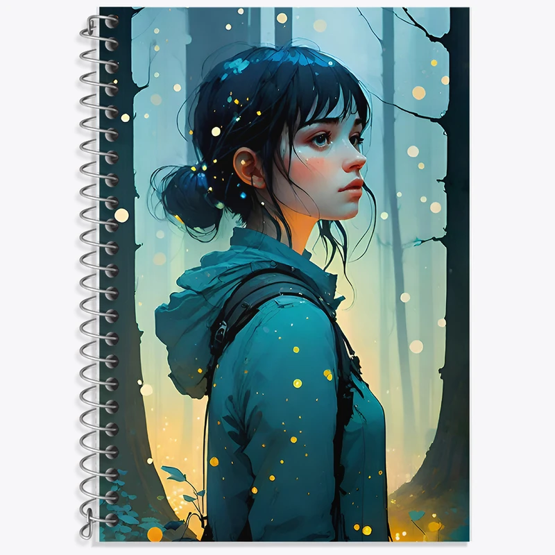 دفتر زبان 50 برگ خندالو مدل سه خط طرح دخترانه کد F6666