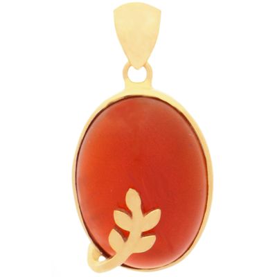 آویز گردنبند طلا 18 عیار زنانه طلای مستجابی مدل عقیق 31 کد T1619