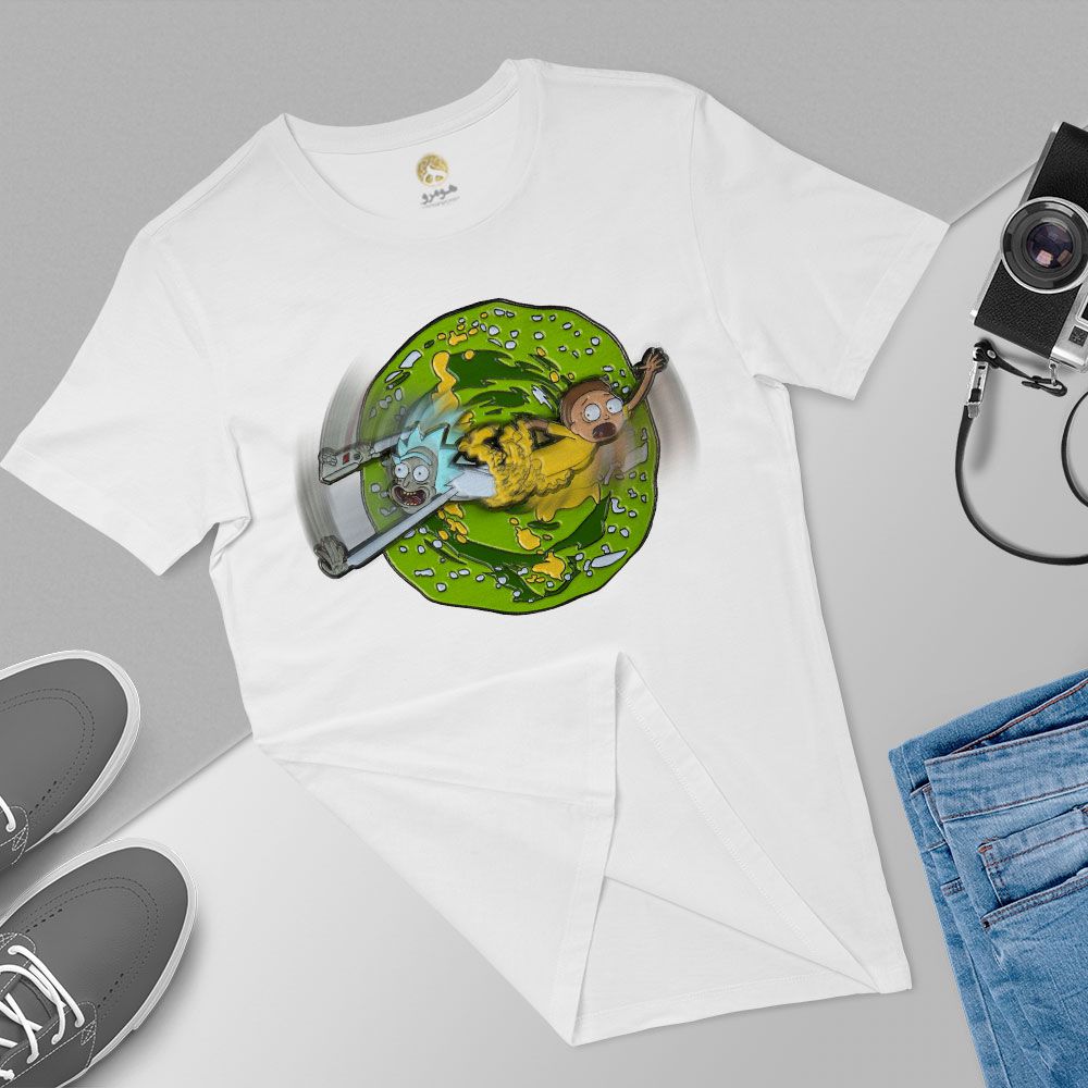 تی شرت آستین کوتاه زنانه هومرو مدل TW232 طرح ریک و مورتی -  - 5