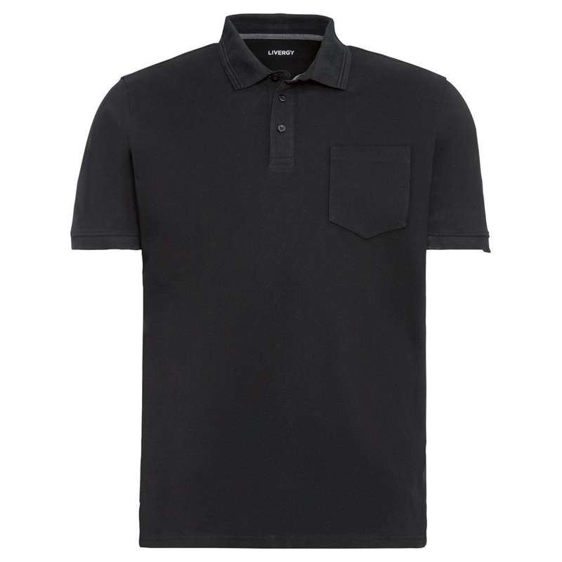 پولوشرت آستین کوتاه مردانه لیورجی مدل PiketuPlus2021  رنگ مشکی